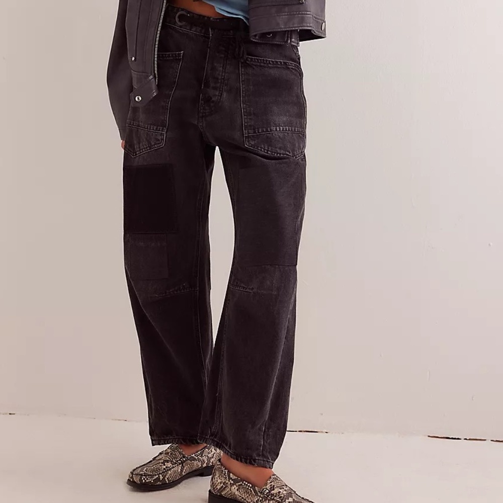 NEW Free People Moxie Low Slung Pull Onyx 27 Long